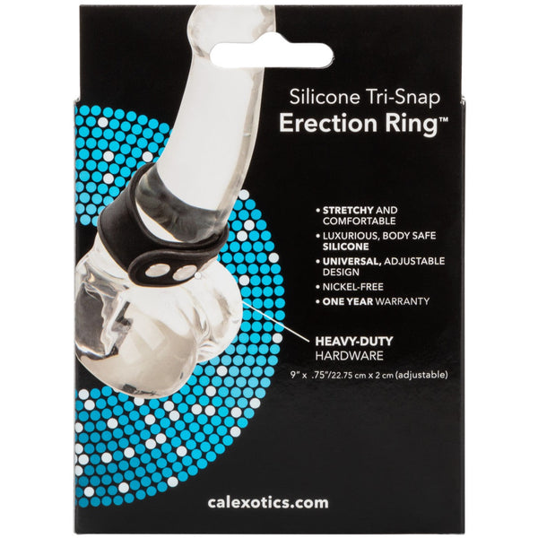 CalExotics Rings! Silicone Tri-Snap Erection Ring - Extreme Toyz Singapore - https://extremetoyz.com.sg - Sex Toys and Lingerie Online Store - Bondage Gear / Vibrators / Electrosex Toys / Wireless Remote Control Vibes / Sexy Lingerie and Role Play / BDSM / Dungeon Furnitures / Dildos and Strap Ons &nbsp;/ Anal and Prostate Massagers / Anal Douche and Cleaning Aide / Delay Sprays and Gels / Lubricants and more...