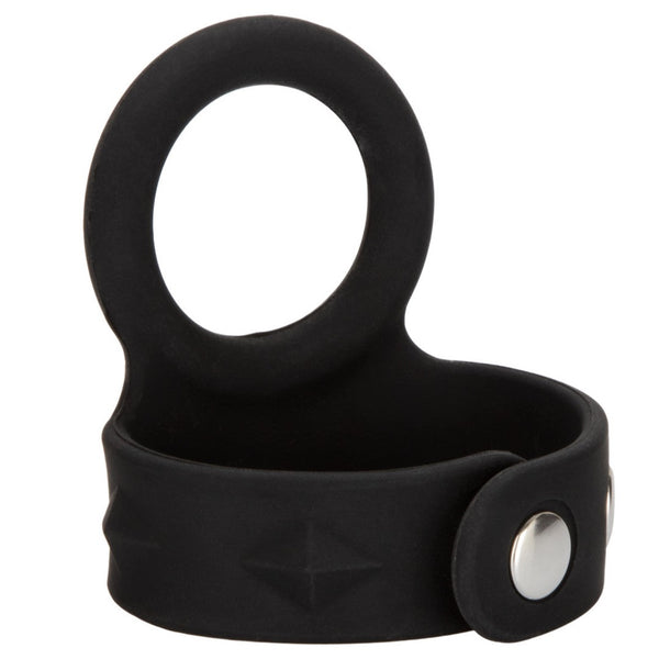 CalExotics Rings! Silicone Tri-Snap Scrotum Support Ring - Large - Extreme Toyz Singapore - https://extremetoyz.com.sg - Sex Toys and Lingerie Online Store - Bondage Gear / Vibrators / Electrosex Toys / Wireless Remote Control Vibes / Sexy Lingerie and Role Play / BDSM / Dungeon Furnitures / Dildos and Strap Ons &nbsp;/ Anal and Prostate Massagers / Anal Douche and Cleaning Aide / Delay Sprays and Gels / Lubricants and more...