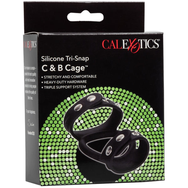 CalExotics Silicone Tri-Snap C & B Cage - Extreme Toyz Singapore - https://extremetoyz.com.sg - Sex Toys and Lingerie Online Store