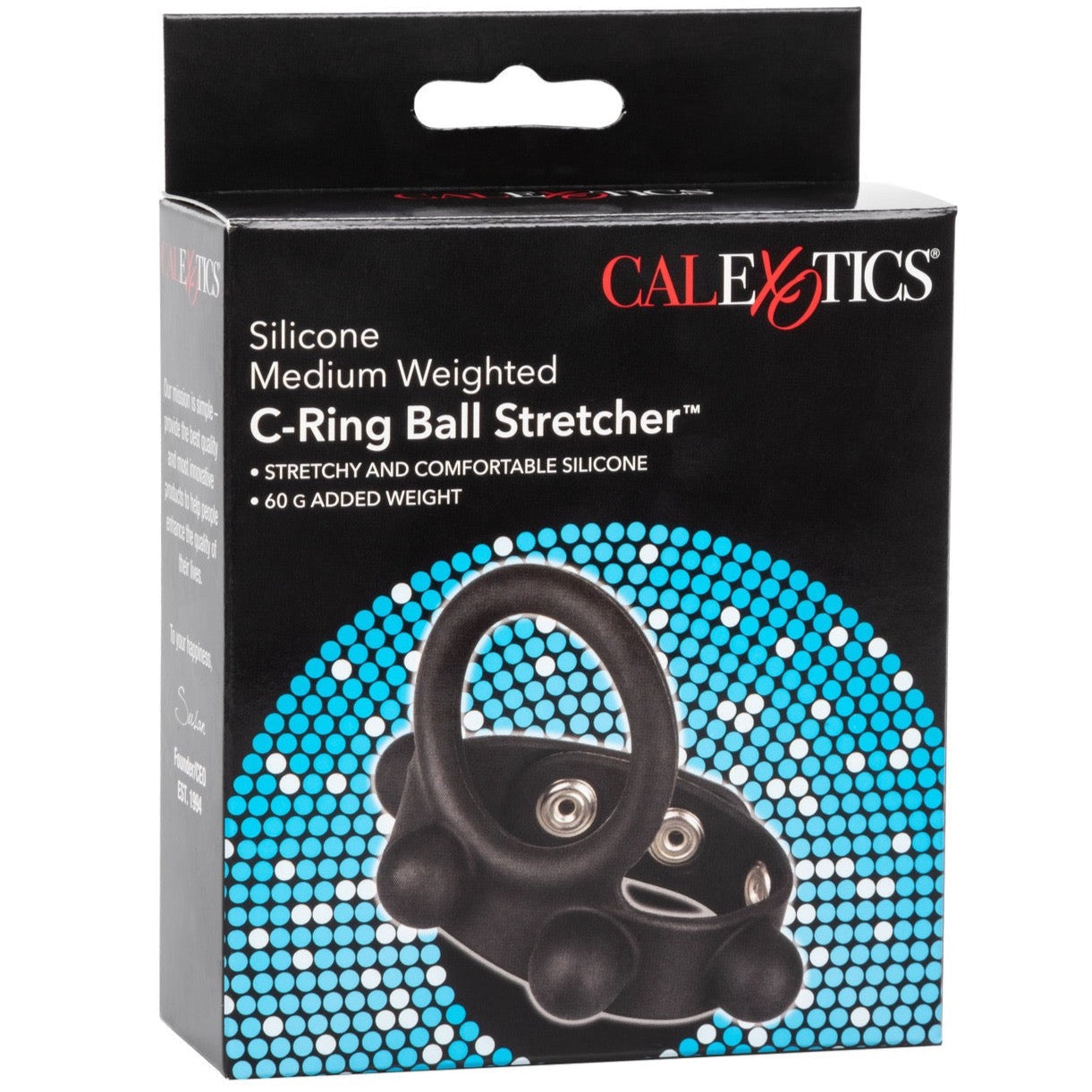 CalExotics Silicone Medium Weighted C-Ring Ball Stretcher - Extreme Toyz Singapore - https://extremetoyz.com.sg - Sex Toys and Lingerie Online Store