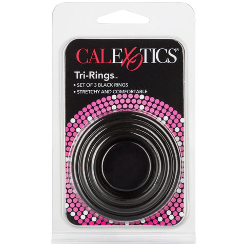 CalExotics Rings! Tri-Rings Set - Black - Extreme Toyz Singapore - https://extremetoyz.com.sg - Sex Toys and Lingerie Online Store - Bondage Gear / Vibrators / Electrosex Toys / Wireless Remote Control Vibes / Sexy Lingerie and Role Play / BDSM / Dungeon Furnitures / Dildos and Strap Ons &nbsp;/ Anal and Prostate Massagers / Anal Douche and Cleaning Aide / Delay Sprays and Gels / Lubricants and more...