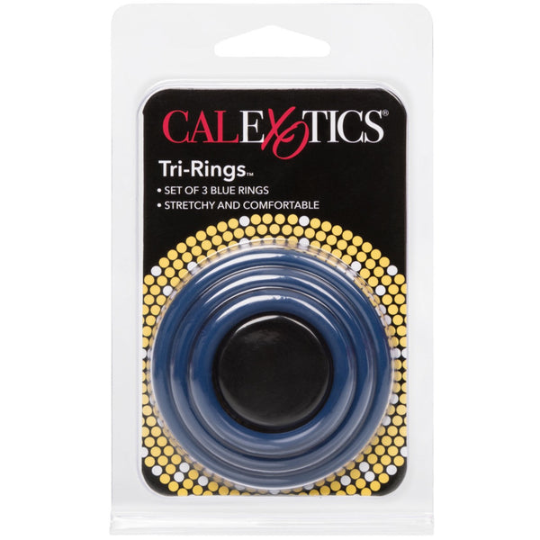 CalExotics Rings!  Tri-Rings Set - Blue - Extreme Toyz Singapore - https://extremetoyz.com.sg - Sex Toys and Lingerie Online Store - Bondage Gear / Vibrators / Electrosex Toys / Wireless Remote Control Vibes / Sexy Lingerie and Role Play / BDSM / Dungeon Furnitures / Dildos and Strap Ons &nbsp;/ Anal and Prostate Massagers / Anal Douche and Cleaning Aide / Delay Sprays and Gels / Lubricants and more...