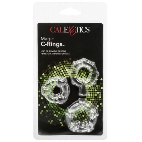 CalExotics Magic C-Rings - Clear - Extreme Toyz Singapore - https://extremetoyz.com.sg - Sex Toys and Lingerie Online Store - Bondage Gear / Vibrators / Electrosex Toys / Wireless Remote Control Vibes / Sexy Lingerie and Role Play / BDSM / Dungeon Furnitures / Dildos and Strap Ons &nbsp;/ Anal and Prostate Massagers / Anal Douche and Cleaning Aide / Delay Sprays and Gels / Lubricants and more...