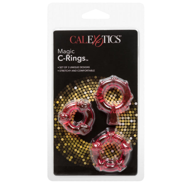 CalExotics Magic C-Rings - Red - Extreme Toyz Singapore - https://extremetoyz.com.sg - Sex Toys and Lingerie Online Store - Bondage Gear / Vibrators / Electrosex Toys / Wireless Remote Control Vibes / Sexy Lingerie and Role Play / BDSM / Dungeon Furnitures / Dildos and Strap Ons &nbsp;/ Anal and Prostate Massagers / Anal Douche and Cleaning Aide / Delay Sprays and Gels / Lubricants and more...