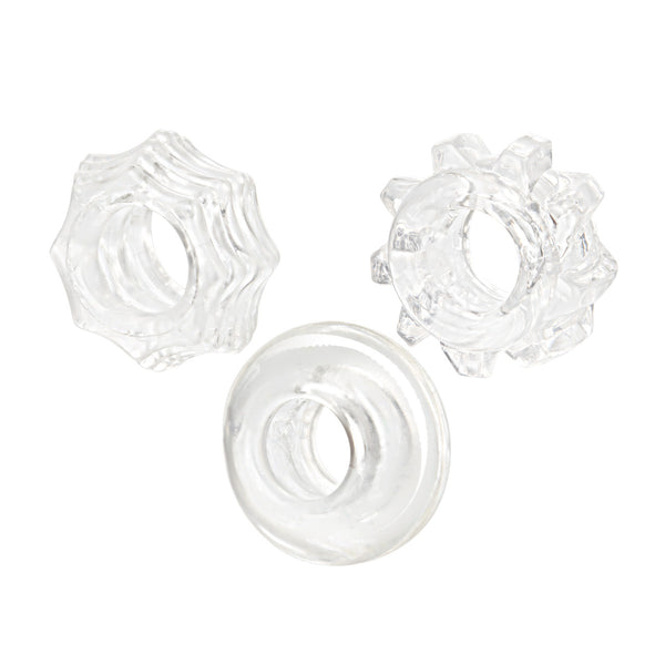 CalExotics Rings! Reversible Ring Set - Clear - Extreme Toyz Singapore - https://extremetoyz.com.sg - Sex Toys and Lingerie Online Store - Bondage Gear / Vibrators / Electrosex Toys / Wireless Remote Control Vibes / Sexy Lingerie and Role Play / BDSM / Dungeon Furnitures / Dildos and Strap Ons &nbsp;/ Anal and Prostate Massagers / Anal Douche and Cleaning Aide / Delay Sprays and Gels / Lubricants and more...