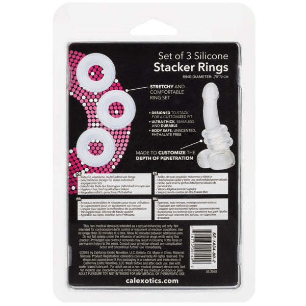 CalExotics Rings! Set of 3 Silicone Stacker Rings - Extreme Toyz Singapore - https://extremetoyz.com.sg - Sex Toys and Lingerie Online Store - Bondage Gear / Vibrators / Electrosex Toys / Wireless Remote Control Vibes / Sexy Lingerie and Role Play / BDSM / Dungeon Furnitures / Dildos and Strap Ons &nbsp;/ Anal and Prostate Massagers / Anal Douche and Cleaning Aide / Delay Sprays and Gels / Lubricants and more...