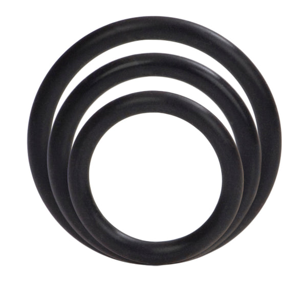 CalExotics Rings! Silicone Support Rings - Black - Extreme Toyz Singapore - https://extremetoyz.com.sg - Sex Toys and Lingerie Online Store - Bondage Gear / Vibrators / Electrosex Toys / Wireless Remote Control Vibes / Sexy Lingerie and Role Play / BDSM / Dungeon Furnitures / Dildos and Strap Ons &nbsp;/ Anal and Prostate Massagers / Anal Douche and Cleaning Aide / Delay Sprays and Gels / Lubricants and more...