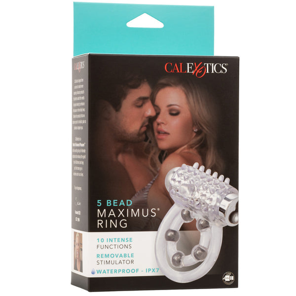 Couple's Enhancers 5 Bead Maximus Rechargeable Vibrating Cock Ring