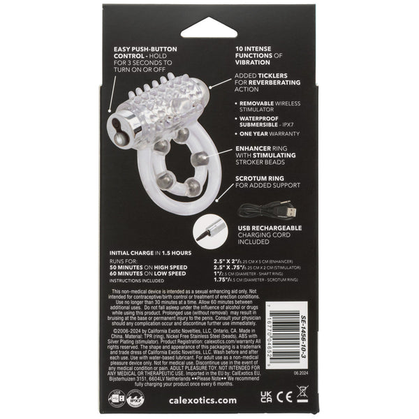 Couple's Enhancers 5 Bead Maximus Rechargeable Vibrating Cock Ring