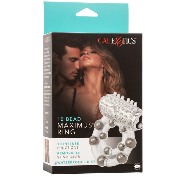 Couple's Enhancers 10 Bead Maximus Rechargeable Vibrating Cock Ring