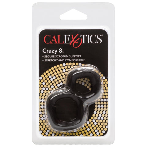 CalExotics Crazy 8 Erection Enhancer - Black - Extreme Toyz Singapore - https://extremetoyz.com.sg - Sex Toys and Lingerie Online Store - Bondage Gear / Vibrators / Electrosex Toys / Wireless Remote Control Vibes / Sexy Lingerie and Role Play / BDSM / Dungeon Furnitures / Dildos and Strap Ons &nbsp;/ Anal and Prostate Massagers / Anal Douche and Cleaning Aide / Delay Sprays and Gels / Lubricants and more...