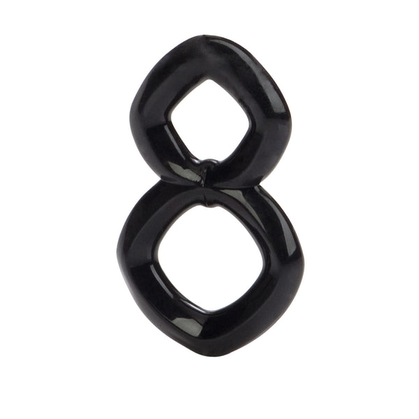 CalExotics Crazy 8 Erection Enhancer - Black - Extreme Toyz Singapore - https://extremetoyz.com.sg - Sex Toys and Lingerie Online Store - Bondage Gear / Vibrators / Electrosex Toys / Wireless Remote Control Vibes / Sexy Lingerie and Role Play / BDSM / Dungeon Furnitures / Dildos and Strap Ons &nbsp;/ Anal and Prostate Massagers / Anal Douche and Cleaning Aide / Delay Sprays and Gels / Lubricants and more...