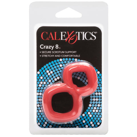 CalExotics Crazy 8 Erection Enhancer - Red - Extreme Toyz Singapore - https://extremetoyz.com.sg - Sex Toys and Lingerie Online Store - Bondage Gear / Vibrators / Electrosex Toys / Wireless Remote Control Vibes / Sexy Lingerie and Role Play / BDSM / Dungeon Furnitures / Dildos and Strap Ons &nbsp;/ Anal and Prostate Massagers / Anal Douche and Cleaning Aide / Delay Sprays and Gels / Lubricants and more...