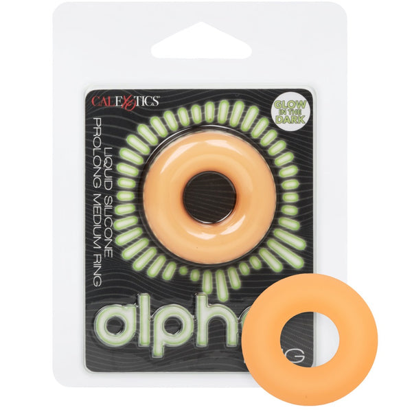 Alpha Glow-In-The-Dark Liquid Silicone Prolong Medium Ring