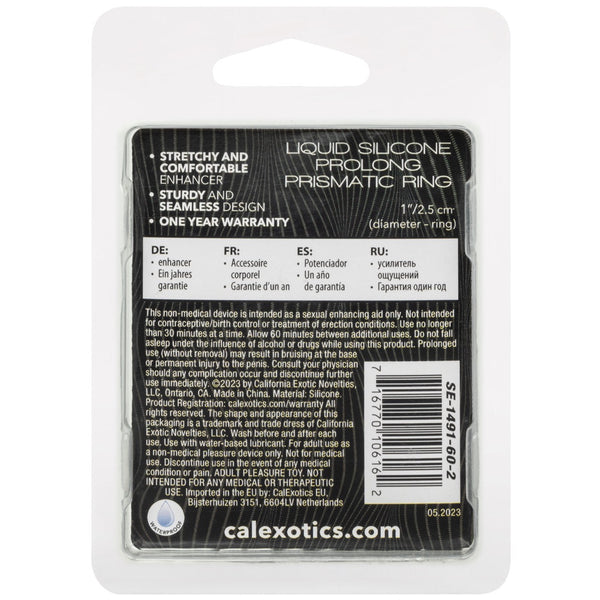 CalExotics Alpha Liquid Silicone Prolong Prismatic Ring - Extreme Toyz Singapore - https://extremetoyz.com.sg - Sex Toys and Lingerie Online Store - Bondage Gear / Vibrators / Electrosex Toys / Wireless Remote Control Vibes / Sexy Lingerie and Role Play / BDSM / Dungeon Furnitures / Dildos and Strap Ons &nbsp;/ Anal and Prostate Massagers / Anal Douche and Cleaning Aide / Delay Sprays and Gels / Lubricants and more...