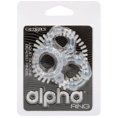 Alpha Liquid Silicone Beaded Rings - Clear