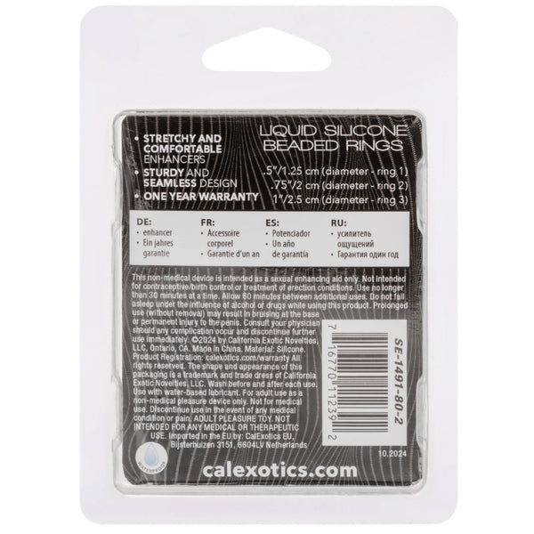 Alpha Liquid Silicone Beaded Rings - Clear