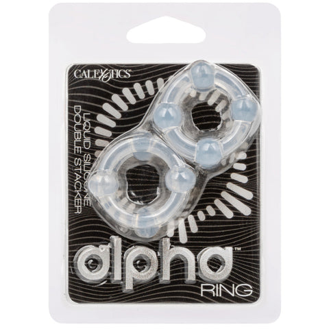 Alpha Liquid Silicone Double Stacker - Clear