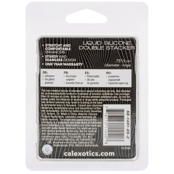 Alpha Liquid Silicone Double Stacker - Clear