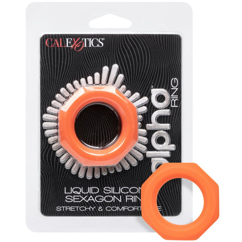 CalExotics Alpha Liquid Silicone Sexagon Ring - Extreme Toyz Singapore - https://extremetoyz.com.sg - Sex Toys and Lingerie Online Store - Bondage Gear / Vibrators / Electrosex Toys / Wireless Remote Control Vibes / Sexy Lingerie and Role Play / BDSM / Dungeon Furnitures / Dildos and Strap Ons &nbsp;/ Anal and Prostate Massagers / Anal Douche and Cleaning Aide / Delay Sprays and Gels / Lubricants and more...