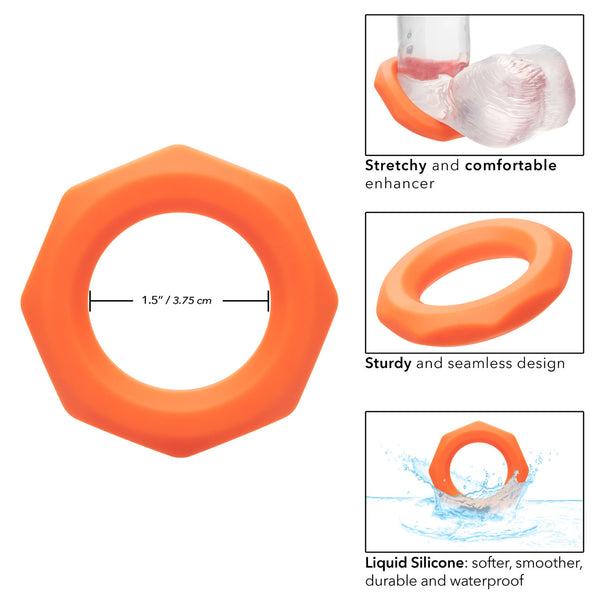 CalExotics Alpha Liquid Silicone Sexagon Ring - Extreme Toyz Singapore - https://extremetoyz.com.sg - Sex Toys and Lingerie Online Store - Bondage Gear / Vibrators / Electrosex Toys / Wireless Remote Control Vibes / Sexy Lingerie and Role Play / BDSM / Dungeon Furnitures / Dildos and Strap Ons &nbsp;/ Anal and Prostate Massagers / Anal Douche and Cleaning Aide / Delay Sprays and Gels / Lubricants and more...