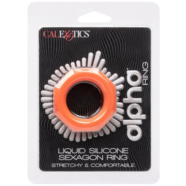 CalExotics Alpha Liquid Silicone Sexagon Ring - Extreme Toyz Singapore - https://extremetoyz.com.sg - Sex Toys and Lingerie Online Store - Bondage Gear / Vibrators / Electrosex Toys / Wireless Remote Control Vibes / Sexy Lingerie and Role Play / BDSM / Dungeon Furnitures / Dildos and Strap Ons &nbsp;/ Anal and Prostate Massagers / Anal Douche and Cleaning Aide / Delay Sprays and Gels / Lubricants and more...