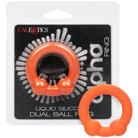 CalExotics Alpha Liquid Silicone Dual Ball Ring - Extreme Toyz Singapore - https://extremetoyz.com.sg - Sex Toys and Lingerie Online Store - Bondage Gear / Vibrators / Electrosex Toys / Wireless Remote Control Vibes / Sexy Lingerie and Role Play / BDSM / Dungeon Furnitures / Dildos and Strap Ons &nbsp;/ Anal and Prostate Massagers / Anal Douche and Cleaning Aide / Delay Sprays and Gels / Lubricants and more...