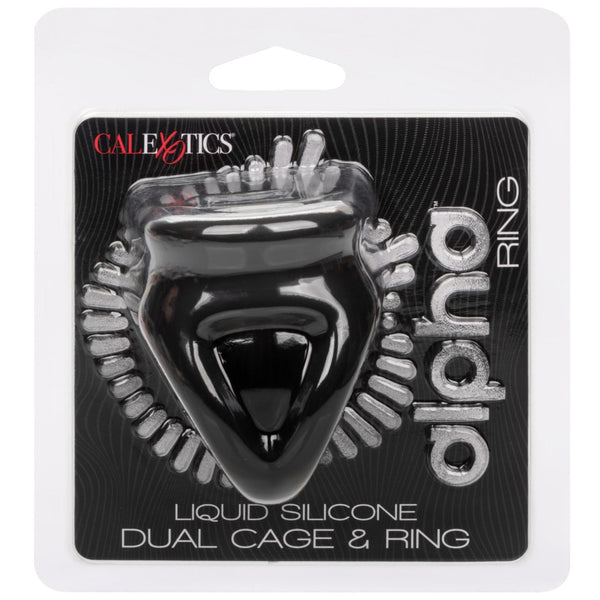 CalExotics Alpha Liquid Silicone Dual Cage & Ring - Extreme Toyz Singapore - https://extremetoyz.com.sg - Sex Toys and Lingerie Online Store - Bondage Gear / Vibrators / Electrosex Toys / Wireless Remote Control Vibes / Sexy Lingerie and Role Play / BDSM / Dungeon Furnitures / Dildos and Strap Ons &nbsp;/ Anal and Prostate Massagers / Anal Douche and Cleaning Aide / Delay Sprays and Gels / Lubricants and more...