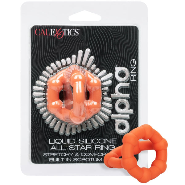 CalExotics Alpha Liquid Silicone All Star Ring - Extreme Toyz Singapore - https://extremetoyz.com.sg - Sex Toys and Lingerie Online Store - Bondage Gear / Vibrators / Electrosex Toys / Wireless Remote Control Vibes / Sexy Lingerie and Role Play / BDSM / Dungeon Furnitures / Dildos and Strap Ons &nbsp;/ Anal and Prostate Massagers / Anal Douche and Cleaning Aide / Delay Sprays and Gels / Lubricants and more...