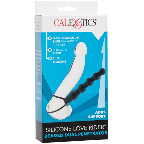 CalExotics Silicone Love Rider Beaded Dual Penetrator - Extreme Toyz Singapore - https://extremetoyz.com.sg - Sex Toys and Lingerie Online Store