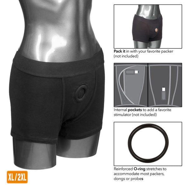 CalExotics Packer Gear Boxer Brief Harness - XL/2XL - Extreme Toyz Singapore - https://extremetoyz.com.sg - Sex Toys and Lingerie Online Store - Bondage Gear / Vibrators / Electrosex Toys / Wireless Remote Control Vibes / Sexy Lingerie and Role Play / BDSM / Dungeon Furnitures / Dildos and Strap Ons &nbsp;/ Anal and Prostate Massagers / Anal Douche and Cleaning Aide / Delay Sprays and Gels / Lubricants and more...