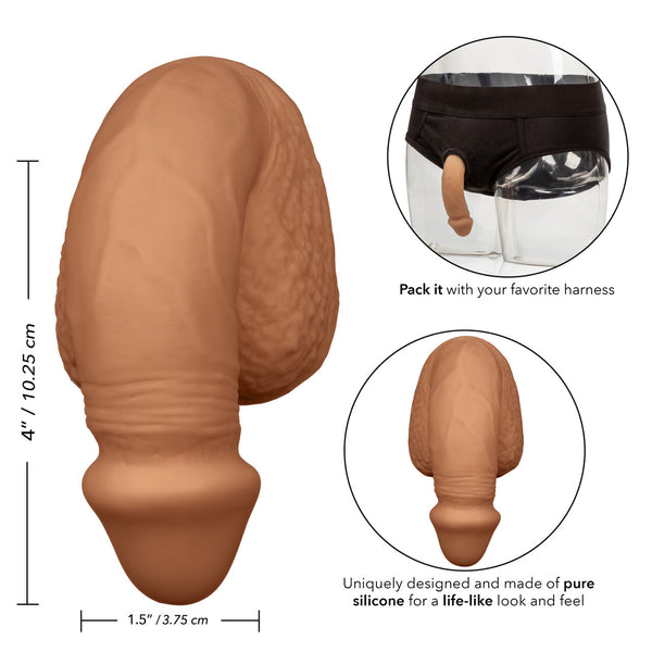 CalExotics Packer Gear 4" Silicone Packing Penis - Tan - Extreme Toyz Singapore - https://extremetoyz.com.sg - Sex Toys and Lingerie Online Store - Bondage Gear / Vibrators / Electrosex Toys / Wireless Remote Control Vibes / Sexy Lingerie and Role Play / BDSM / Dungeon Furnitures / Dildos and Strap Ons &nbsp;/ Anal and Prostate Massagers / Anal Douche and Cleaning Aide / Delay Sprays and Gels / Lubricants and more...