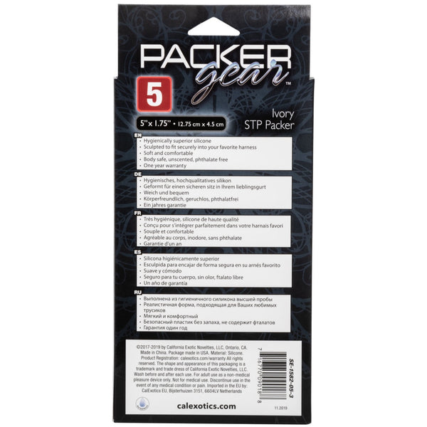 CalExotics Packer Gear 5" Silicone Hollow Packer with Stand To Pee Functionality - Ivory - Extreme Toyz Singapore - https://extremetoyz.com.sg - Sex Toys and Lingerie Online Store - Bondage Gear / Vibrators / Electrosex Toys / Wireless Remote Control Vibes / Sexy Lingerie and Role Play / BDSM / Dungeon Furnitures / Dildos and Strap Ons &nbsp;/ Anal and Prostate Massagers / Anal Douche and Cleaning Aide / Delay Sprays and Gels / Lubricants and more...