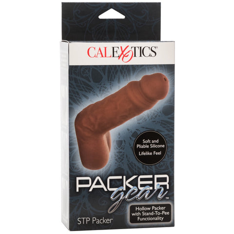 CalExotics Packer Gear 5" Silicone Hollow Packer with Stand To Pee Functionality - Brown - Extreme Toyz Singapore - https://extremetoyz.com.sg - Sex Toys and Lingerie Online Store - Bondage Gear / Vibrators / Electrosex Toys / Wireless Remote Control Vibes / Sexy Lingerie and Role Play / BDSM / Dungeon Furnitures / Dildos and Strap Ons &nbsp;/ Anal and Prostate Massagers / Anal Douche and Cleaning Aide / Delay Sprays and Gels / Lubricants and more...