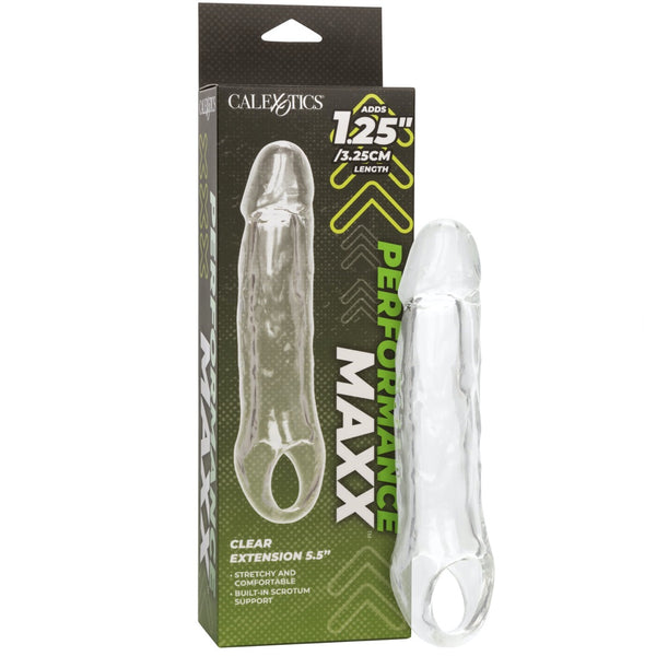 CalExotics Performance Maxx Clear Extension Sleeve - 5.5" - Extreme Toyz Singapore - https://extremetoyz.com.sg - Sex Toys and Lingerie Online Store - Bondage Gear / Vibrators / Electrosex Toys / Wireless Remote Control Vibes / Sexy Lingerie and Role Play / BDSM / Dungeon Furnitures / Dildos and Strap Ons &nbsp;/ Anal and Prostate Massagers / Anal Douche and Cleaning Aide / Delay Sprays and Gels / Lubricants and more...