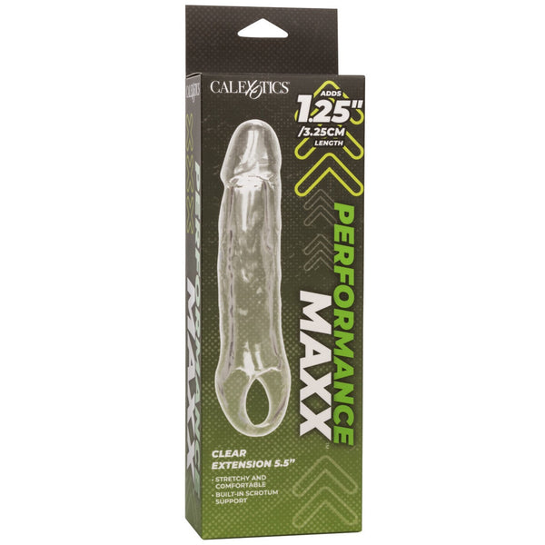 CalExotics Performance Maxx Clear Extension Sleeve - 5.5" - Extreme Toyz Singapore - https://extremetoyz.com.sg - Sex Toys and Lingerie Online Store - Bondage Gear / Vibrators / Electrosex Toys / Wireless Remote Control Vibes / Sexy Lingerie and Role Play / BDSM / Dungeon Furnitures / Dildos and Strap Ons &nbsp;/ Anal and Prostate Massagers / Anal Douche and Cleaning Aide / Delay Sprays and Gels / Lubricants and more...