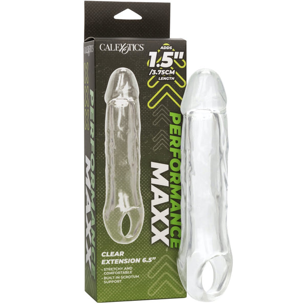 CalExotics Performance Maxx Clear Extension Sleeve - 6.5" - Extreme Toyz Singapore - https://extremetoyz.com.sg - Sex Toys and Lingerie Online Store - Bondage Gear / Vibrators / Electrosex Toys / Wireless Remote Control Vibes / Sexy Lingerie and Role Play / BDSM / Dungeon Furnitures / Dildos and Strap Ons &nbsp;/ Anal and Prostate Massagers / Anal Douche and Cleaning Aide / Delay Sprays and Gels / Lubricants and more...