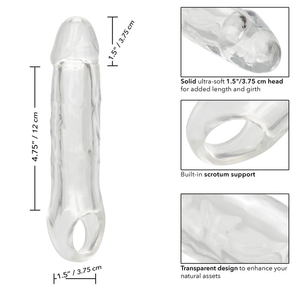 CalExotics Performance Maxx Clear Extension Sleeve - 6.5" - Extreme Toyz Singapore - https://extremetoyz.com.sg - Sex Toys and Lingerie Online Store - Bondage Gear / Vibrators / Electrosex Toys / Wireless Remote Control Vibes / Sexy Lingerie and Role Play / BDSM / Dungeon Furnitures / Dildos and Strap Ons &nbsp;/ Anal and Prostate Massagers / Anal Douche and Cleaning Aide / Delay Sprays and Gels / Lubricants and more...