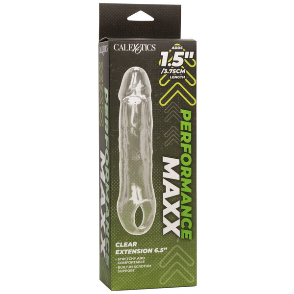 CalExotics Performance Maxx Clear Extension Sleeve - 6.5" - Extreme Toyz Singapore - https://extremetoyz.com.sg - Sex Toys and Lingerie Online Store - Bondage Gear / Vibrators / Electrosex Toys / Wireless Remote Control Vibes / Sexy Lingerie and Role Play / BDSM / Dungeon Furnitures / Dildos and Strap Ons &nbsp;/ Anal and Prostate Massagers / Anal Douche and Cleaning Aide / Delay Sprays and Gels / Lubricants and more...