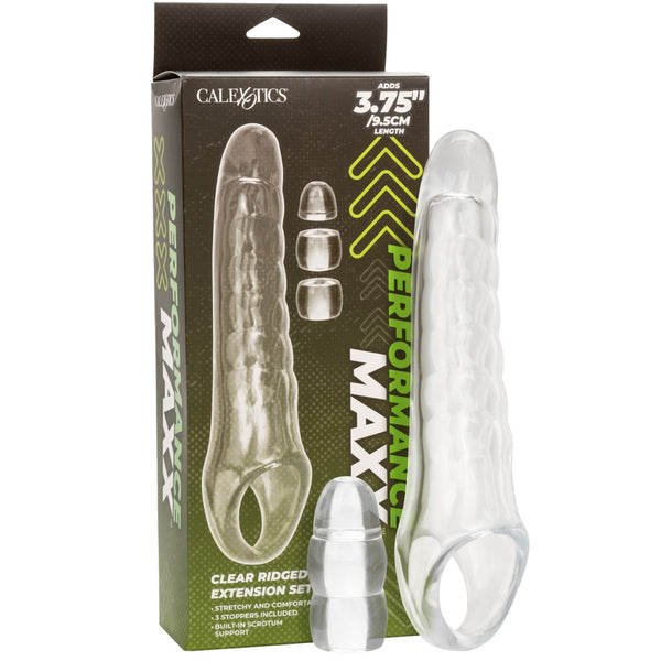 CalExotics Performance Maxx Clear Extension Sleeve Kit - Extreme Toyz Singapore - https://extremetoyz.com.sg - Sex Toys and Lingerie Online Store - Bondage Gear / Vibrators / Electrosex Toys / Wireless Remote Control Vibes / Sexy Lingerie and Role Play / BDSM / Dungeon Furnitures / Dildos and Strap Ons &nbsp;/ Anal and Prostate Massagers / Anal Douche and Cleaning Aide / Delay Sprays and Gels / Lubricants and more...