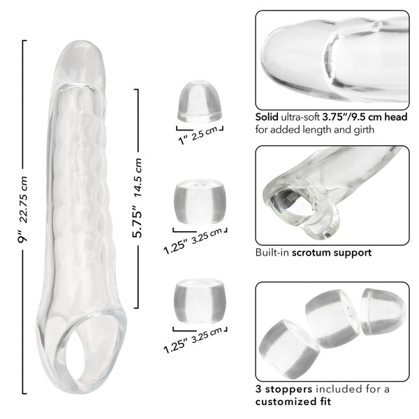 CalExotics Performance Maxx Clear Extension Sleeve Kit - Extreme Toyz Singapore - https://extremetoyz.com.sg - Sex Toys and Lingerie Online Store - Bondage Gear / Vibrators / Electrosex Toys / Wireless Remote Control Vibes / Sexy Lingerie and Role Play / BDSM / Dungeon Furnitures / Dildos and Strap Ons &nbsp;/ Anal and Prostate Massagers / Anal Douche and Cleaning Aide / Delay Sprays and Gels / Lubricants and more...