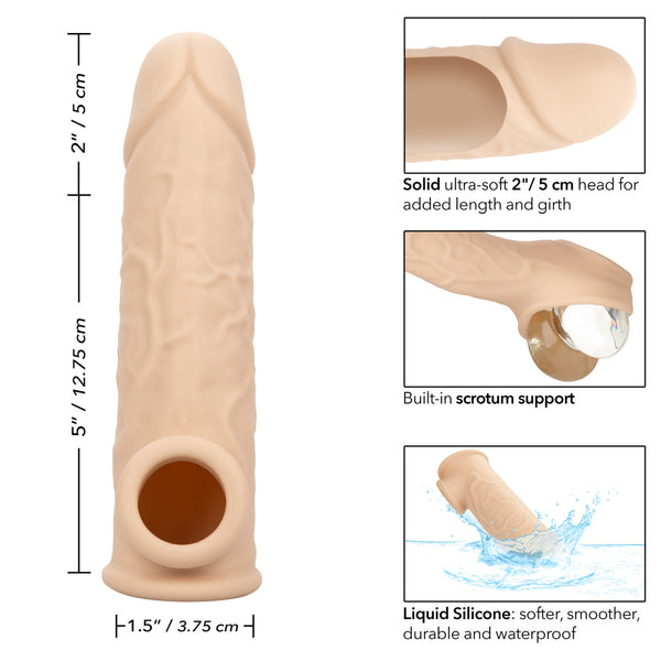 CalExotics Performance Maxx Life-Like 7” Silicone Extension - Ivory - Extreme Toyz Singapore - https://extremetoyz.com.sg - Sex Toys and Lingerie Online Store - Bondage Gear / Vibrators / Electrosex Toys / Wireless Remote Control Vibes / Sexy Lingerie and Role Play / BDSM / Dungeon Furnitures / Dildos and Strap Ons &nbsp;/ Anal and Prostate Massagers / Anal Douche and Cleaning Aide / Delay Sprays and Gels / Lubricants and more...