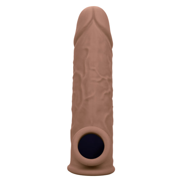 CalExotics Performance Maxx Life-Like 7” Silicone Extension - Brown - Extreme Toyz Singapore - https://extremetoyz.com.sg - Sex Toys and Lingerie Online Store - Bondage Gear / Vibrators / Electrosex Toys / Wireless Remote Control Vibes / Sexy Lingerie and Role Play / BDSM / Dungeon Furnitures / Dildos and Strap Ons &nbsp;/ Anal and Prostate Massagers / Anal Douche and Cleaning Aide / Delay Sprays and Gels / Lubricants and more...