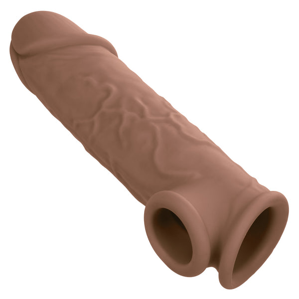 CalExotics Performance Maxx Life-Like 7” Silicone Extension - Brown - Extreme Toyz Singapore - https://extremetoyz.com.sg - Sex Toys and Lingerie Online Store - Bondage Gear / Vibrators / Electrosex Toys / Wireless Remote Control Vibes / Sexy Lingerie and Role Play / BDSM / Dungeon Furnitures / Dildos and Strap Ons &nbsp;/ Anal and Prostate Massagers / Anal Douche and Cleaning Aide / Delay Sprays and Gels / Lubricants and more...