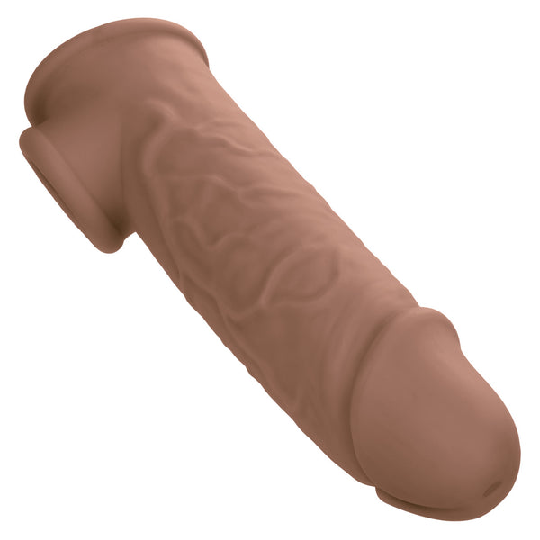 CalExotics Performance Maxx Life-Like 7” Silicone Extension - Brown - Extreme Toyz Singapore - https://extremetoyz.com.sg - Sex Toys and Lingerie Online Store - Bondage Gear / Vibrators / Electrosex Toys / Wireless Remote Control Vibes / Sexy Lingerie and Role Play / BDSM / Dungeon Furnitures / Dildos and Strap Ons &nbsp;/ Anal and Prostate Massagers / Anal Douche and Cleaning Aide / Delay Sprays and Gels / Lubricants and more...