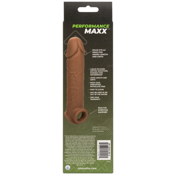 CalExotics Performance Maxx Life-Like 8” Silicone Extension  - Brown - Extreme Toyz Singapore - https://extremetoyz.com.sg - Sex Toys and Lingerie Online Store - Bondage Gear / Vibrators / Electrosex Toys / Wireless Remote Control Vibes / Sexy Lingerie and Role Play / BDSM / Dungeon Furnitures / Dildos and Strap Ons &nbsp;/ Anal and Prostate Massagers / Anal Douche and Cleaning Aide / Delay Sprays and Gels / Lubricants and more...