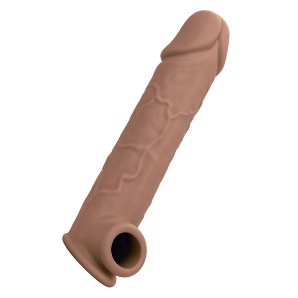 CalExotics Performance Maxx Life-Like 8” Silicone Extension  - Brown - Extreme Toyz Singapore - https://extremetoyz.com.sg - Sex Toys and Lingerie Online Store - Bondage Gear / Vibrators / Electrosex Toys / Wireless Remote Control Vibes / Sexy Lingerie and Role Play / BDSM / Dungeon Furnitures / Dildos and Strap Ons &nbsp;/ Anal and Prostate Massagers / Anal Douche and Cleaning Aide / Delay Sprays and Gels / Lubricants and more...