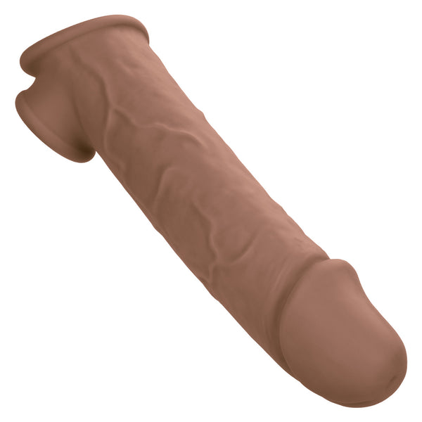 CalExotics Performance Maxx Life-Like 8” Silicone Extension  - Brown - Extreme Toyz Singapore - https://extremetoyz.com.sg - Sex Toys and Lingerie Online Store - Bondage Gear / Vibrators / Electrosex Toys / Wireless Remote Control Vibes / Sexy Lingerie and Role Play / BDSM / Dungeon Furnitures / Dildos and Strap Ons &nbsp;/ Anal and Prostate Massagers / Anal Douche and Cleaning Aide / Delay Sprays and Gels / Lubricants and more...