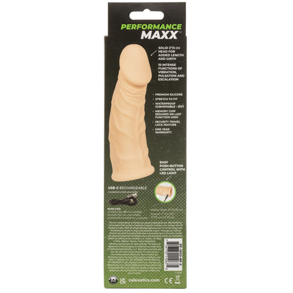 Performance Maxx 7" Rechargeable Silicone Vibrating Extension - Ivory