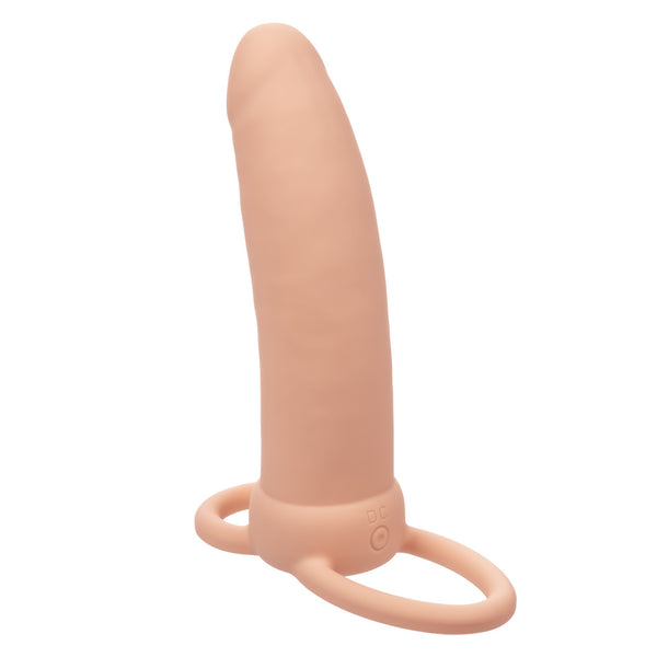 CalExotics Performance Maxx Rechargeable Silicone Thick Dual Penetrator - Ivory - Extreme Toyz Singapore - https://extremetoyz.com.sg - Sex Toys and Lingerie Online Store - Bondage Gear / Vibrators / Electrosex Toys / Wireless Remote Control Vibes / Sexy Lingerie and Role Play / BDSM / Dungeon Furnitures / Dildos and Strap Ons &nbsp;/ Anal and Prostate Massagers / Anal Douche and Cleaning Aide / Delay Sprays and Gels / Lubricants and more...